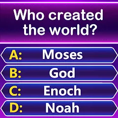 Взломанная Bible Trivia - Word Quiz Game (Библейская викторина)  [МОД Много монет] - полная версия apk на Андроид