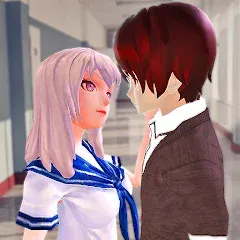Взлом Anime High School Love Story  [МОД Много денег] - последняя версия apk на Андроид