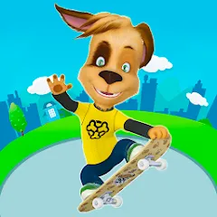 Скачать взломанную Pooches: Skateboard  [МОД Много денег] - стабильная версия apk на Андроид