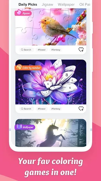 Coloring Game: Paint by Number  [МОД Все открыто] Screenshot 1