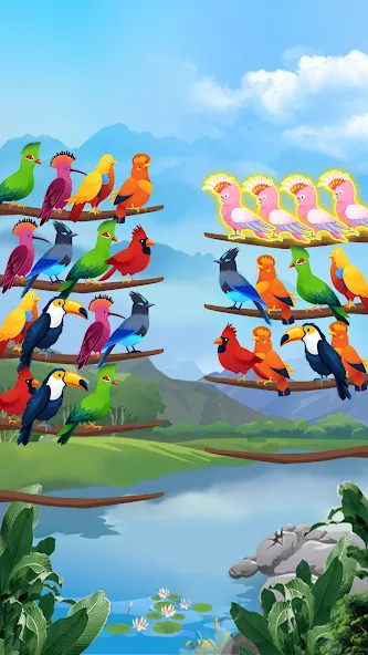 Bird Sort - Color Puzzle  [МОД Unlocked] Screenshot 3