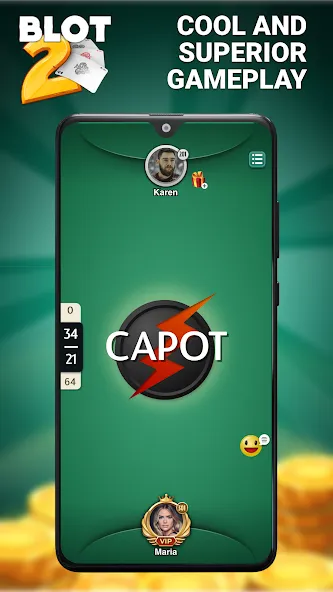 Blot 2 - Classic Belote (Блот 2)  [МОД Menu] Screenshot 4