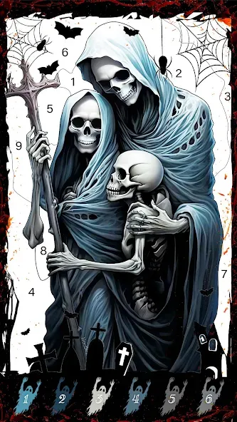 Death Park Coloring Games (Дэт Парк игры раскраски)  [МОД Бесконечные деньги] Screenshot 1