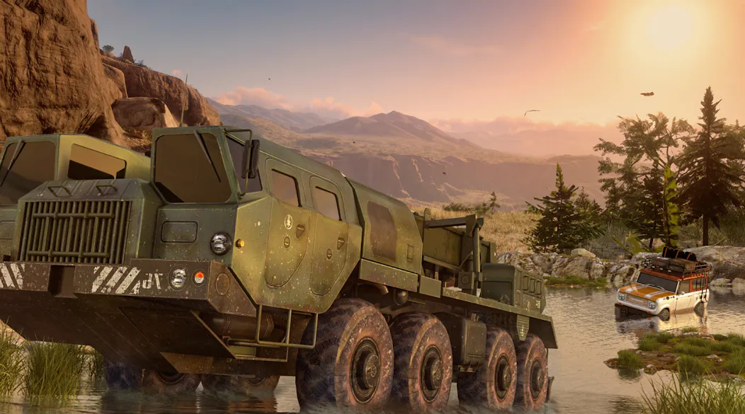 Offroad Mud Truck Driving Sim  [МОД Бесконечные деньги] Screenshot 1