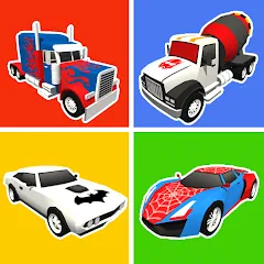 Взлом Superhero Car Merge Battle  [МОД Много денег] - стабильная версия apk на Андроид