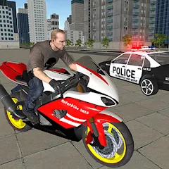 Взломанная Bike Driving: Police Chase  [МОД Бесконечные монеты] - стабильная версия apk на Андроид