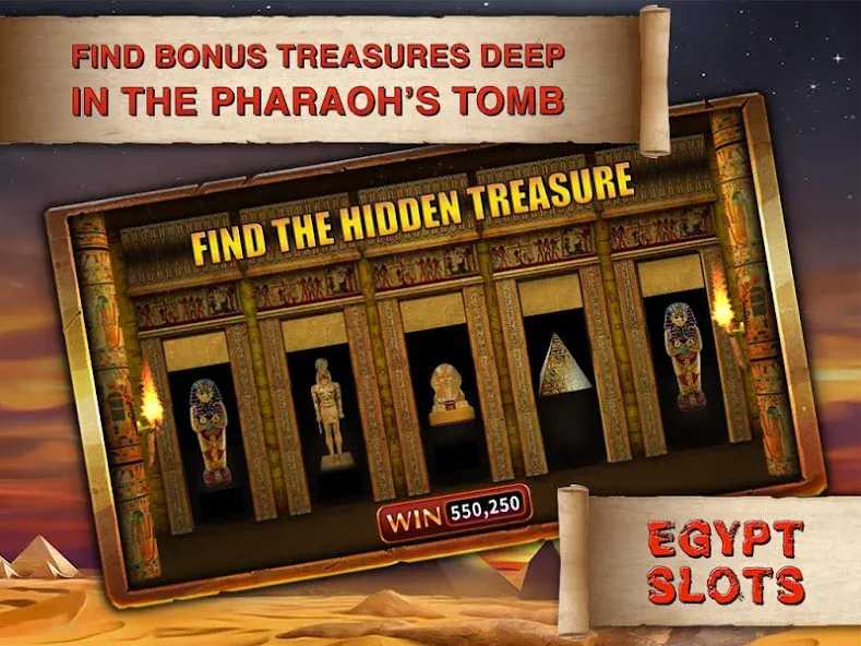 Egypt Slots Casino Machines (Египетские игровые автоматы казино)  [МОД Бесконечные деньги] Screenshot 1