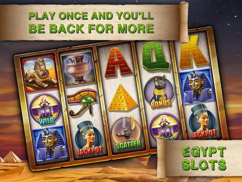 Egypt Slots Casino Machines (Египетские игровые автоматы казино)  [МОД Бесконечные деньги] Screenshot 5