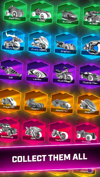 Rider Worlds - Neon Bike Races (Райдер Ворлдс)  [МОД Бесконечные монеты] Screenshot 3