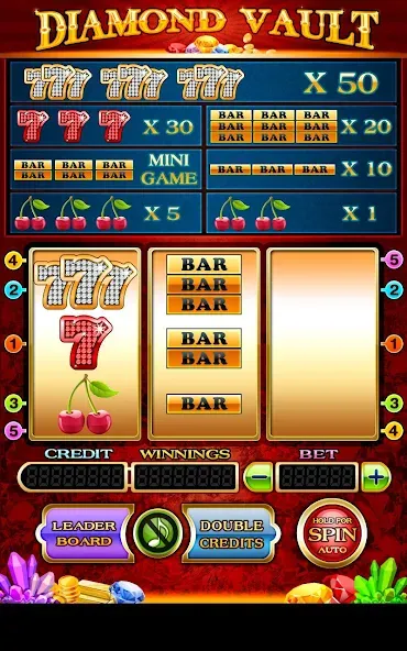 Diamond Vault Slots - Vegas (Бриллиантовые ячейки слотов)  [МОД Unlimited Money] Screenshot 1
