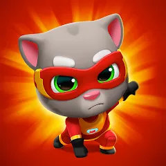 Скачать взломанную Talking Tom Hero Dash  [МОД Unlimited Money] - полная версия apk на Андроид