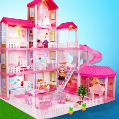 Взломанная Girl Doll House Design Games (Дизайнерские игры для девочек Домик для кукол)  [МОД Бесконечные монеты] - полная версия apk на Андроид