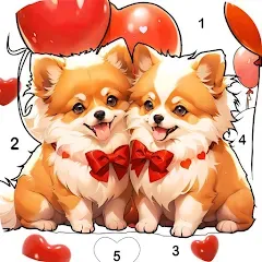 Взлом Dog Coloring, Color by number  [МОД Menu] - последняя версия apk на Андроид