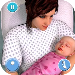 Взломанная Pregnant Mother Simulator Game (Симулятор беременной мамы)  [МОД Mega Pack] - полная версия apk на Андроид