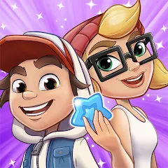 Взломанная Subway Surfers Match (Сабвей Серферс Матч)  [МОД Mega Pack] - последняя версия apk на Андроид