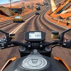 Взломанная Moto Rider GO: Highway Traffic (Мото Райдер ГО)  [МОД Много денег] - полная версия apk на Андроид