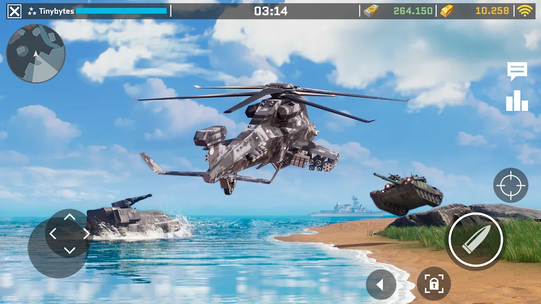 Massive Warfare: Tanks PvP War (Массовая война)  [МОД Бесконечные монеты] Screenshot 1