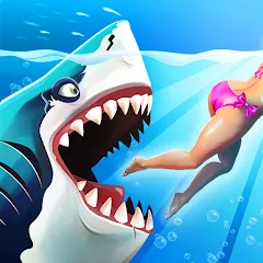 Взломанная Hungry Shark World (Хангри Шарк Ворлд)  [МОД Mega Pack] - полная версия apk на Андроид