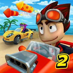 Взлом Beach Buggy Racing 2 (Бич Багги Рейсинг 2)  [МОД Все открыто] - полная версия apk на Андроид