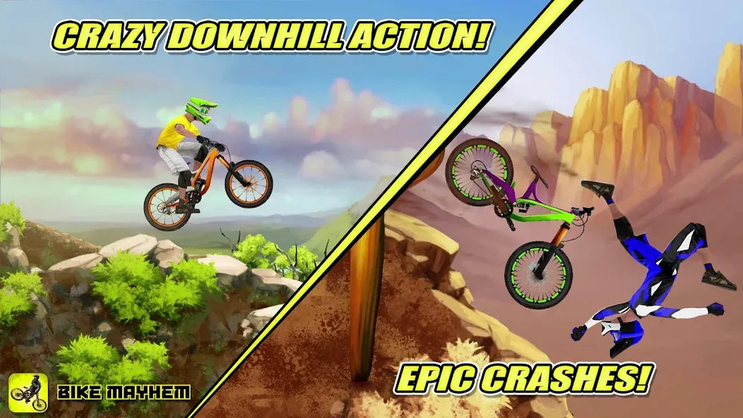 Bike Mayhem Free (Байк Мейхем Фри)  [МОД Бесконечные монеты] Screenshot 1