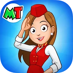 Взломанная My Town Airport games for kids (Май Таун)  [МОД Бесконечные монеты] - полная версия apk на Андроид