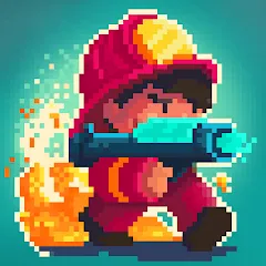 Скачать взлом Firefighter: pixel shooter  [МОД Бесконечные монеты] - стабильная версия apk на Андроид