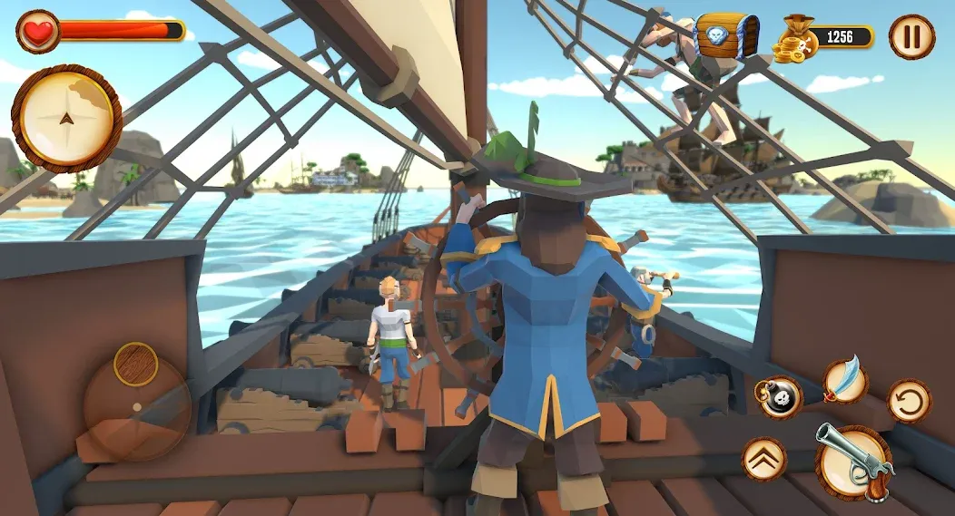 Pirate Polygon Caribbean Sea (Пиратская Полигон Карибское море)  [МОД Menu] Screenshot 2