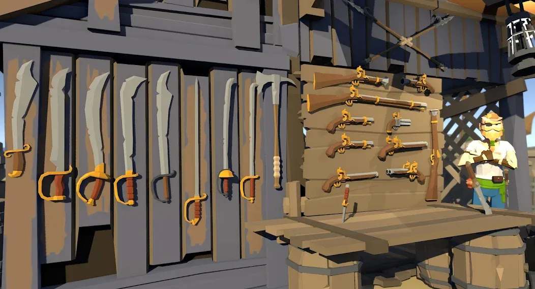 Pirate Polygon Caribbean Sea (Пиратская Полигон Карибское море)  [МОД Menu] Screenshot 3