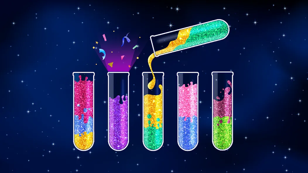 Water Sort Puzzle - Color Game (Уотер Сорт Пазл)  [МОД Бесконечные монеты] Screenshot 1