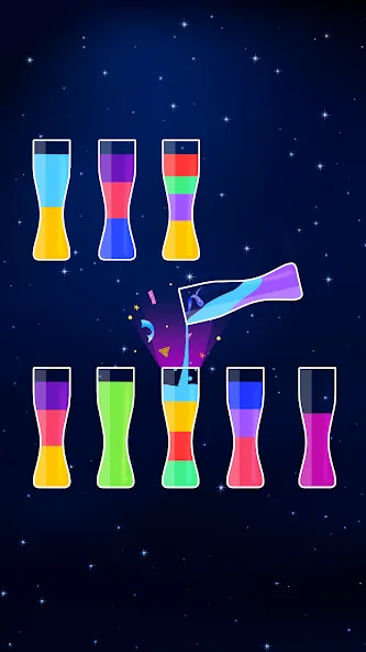 Water Sort Puzzle - Color Game (Уотер Сорт Пазл)  [МОД Бесконечные монеты] Screenshot 4